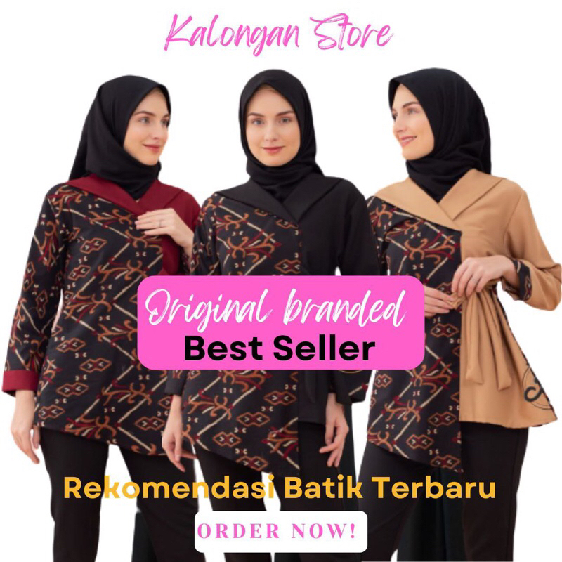atasan batik wanita jumbo / blouse wanita terbaru / batik wanita kekinian