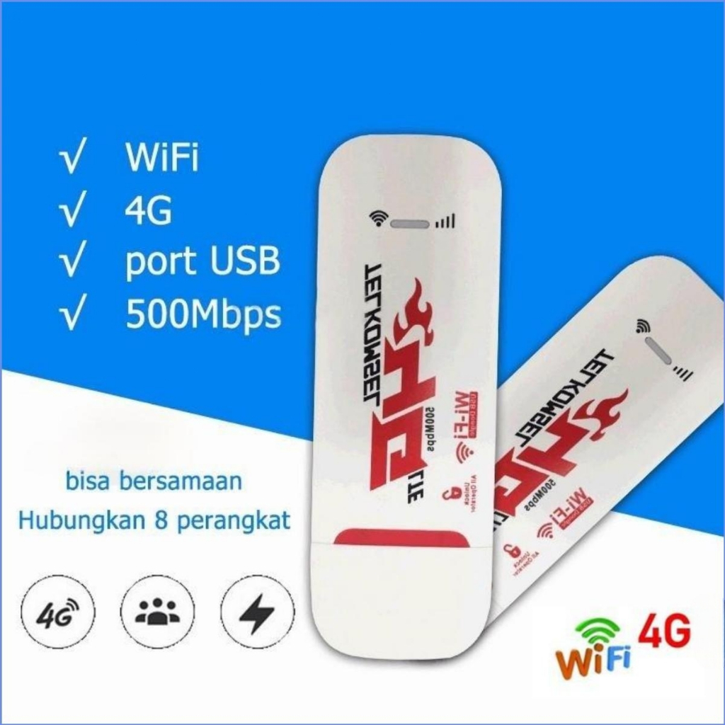 Mifi Modem Wifi 4G Modem Telkomsel Flash 500Mbps (Unlock All Operator) [BEST SELLER]