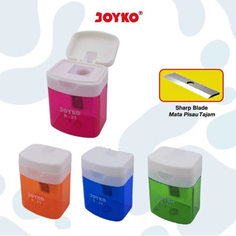 

Joyko Pencil Sharpener B-23 Serutan Rautan Kerokan Gerotan Pensil