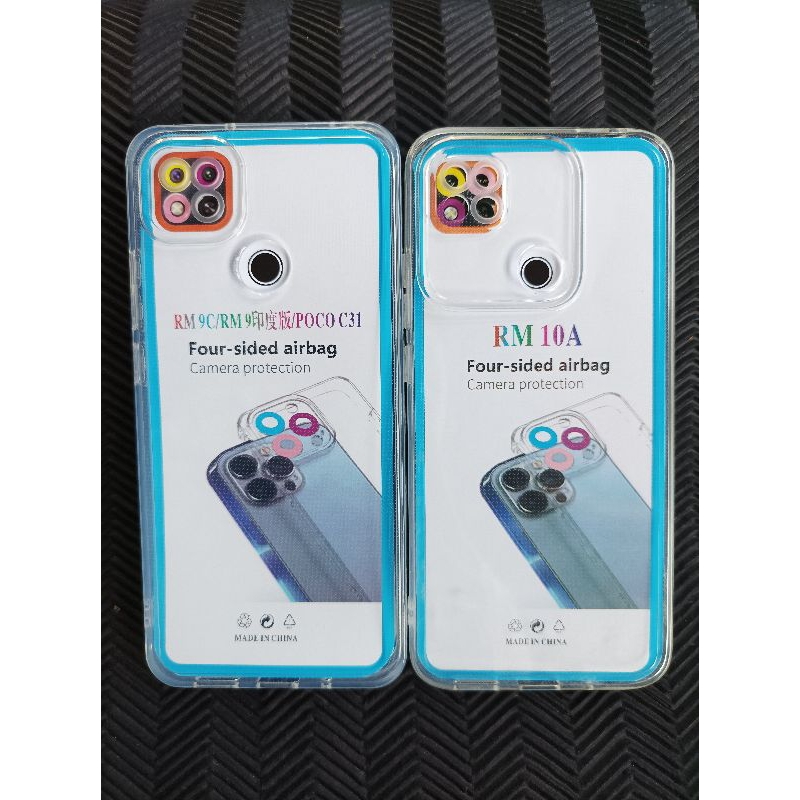 softcase/Case silikon bening transparan hp  Redmi 10A/9C case transparan bening  clear + pelindung c