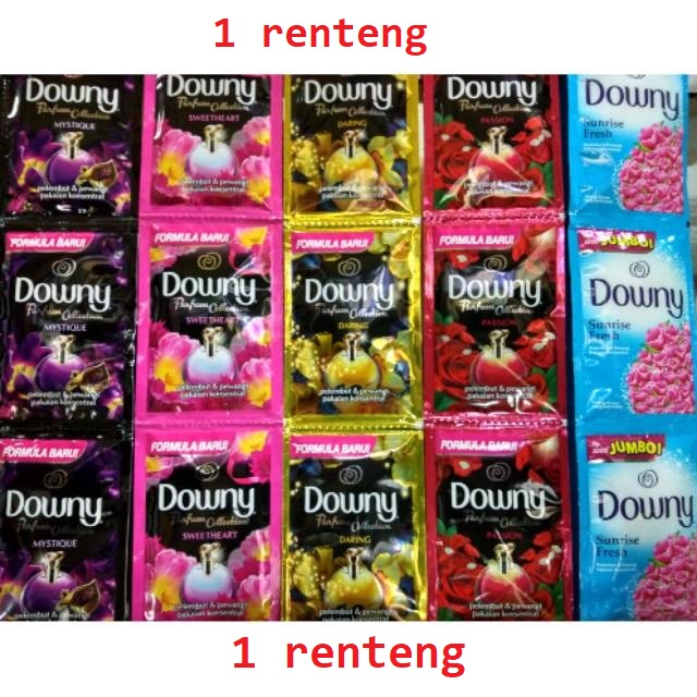 DOWNY Pewangi Pakaian Cairan Pengharum Baju Cair SACHET GROSIR ECER KENZO ALLURE SUNRISE MISTIQUE PA