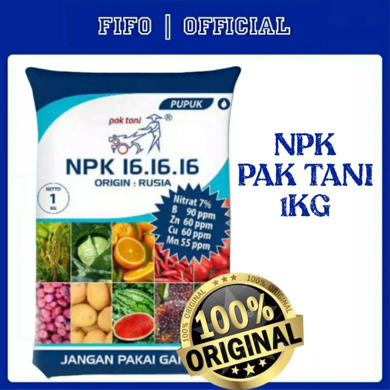 Pupuk NPK Pak Tani 1kg Segel Pabrik Original/ NPK Pak Tani