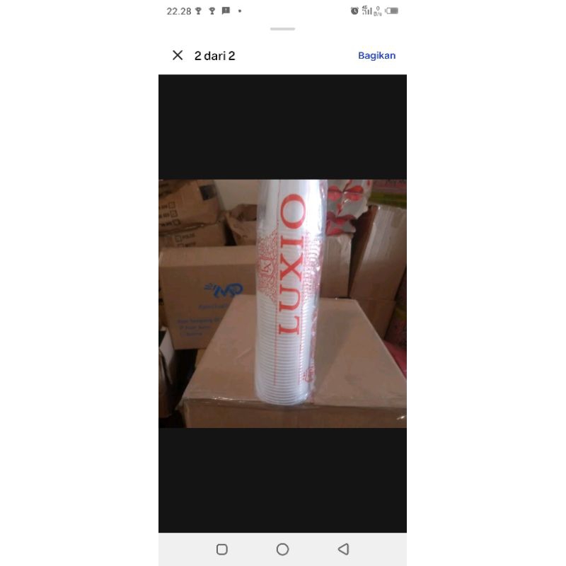 HP - Gelas Plastik Cup LUXIO 16 Oz 5gr DATAR PP Polos Perslop isi 50pcs