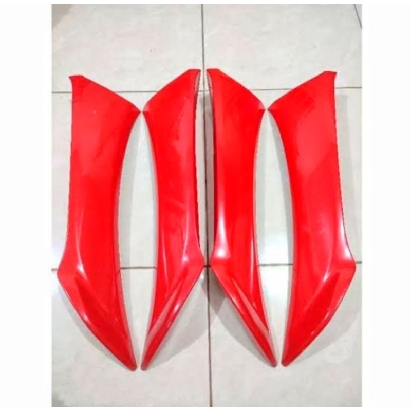 COVER BODY SAMPING SAYAP LUAR/DEK LUAR HONDA SUPRA X 125 LAMA OLD WARNA MERAH CABE