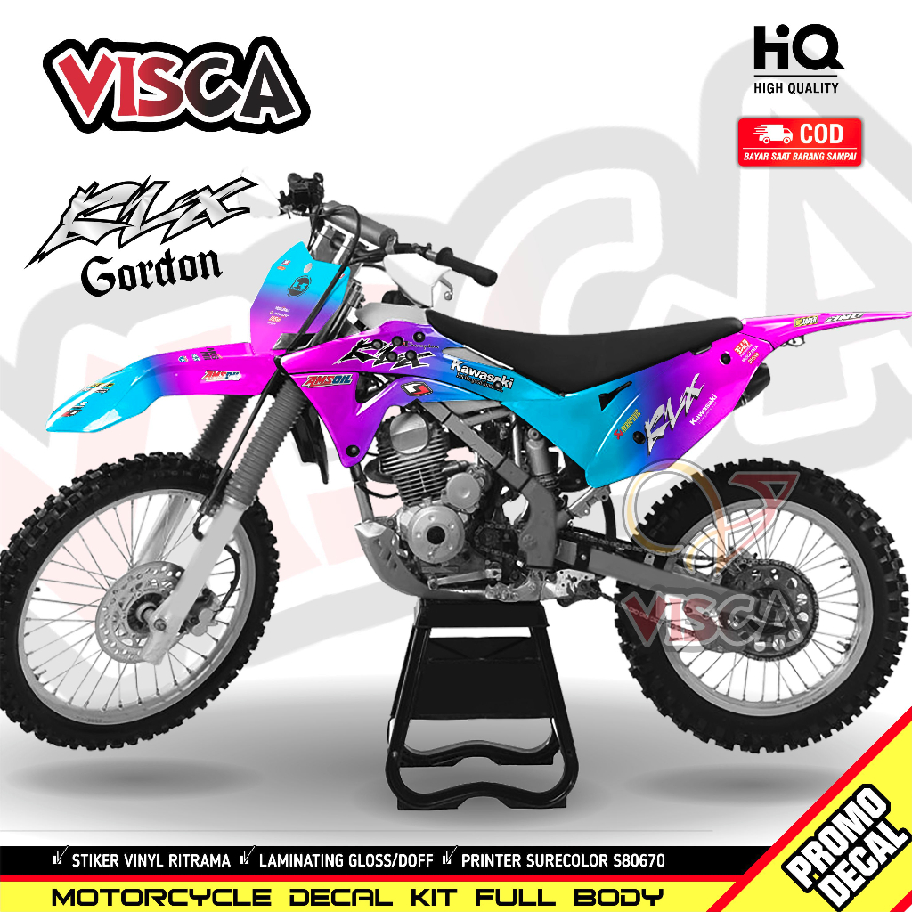 Decal Klx Gordon Full Body Stiker Klx Gordon Full Body Dekal Klx Gordon Decal Gordon Klx 150 Hologra