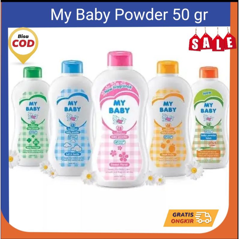 My Baby Powder Bedak Bayi Kemasan 50 Gram ( KECIL)
