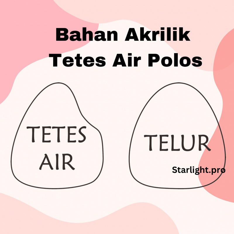 Akrilik brush polosan mahar tetes air resin