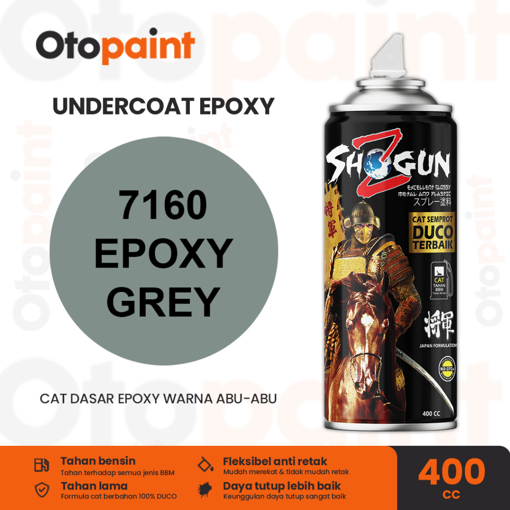 OTOPAINT Cat Semprot Pilox Undercoat Cat Dasar Abu - Abu | Shogun Z Epoxy Grey 7160