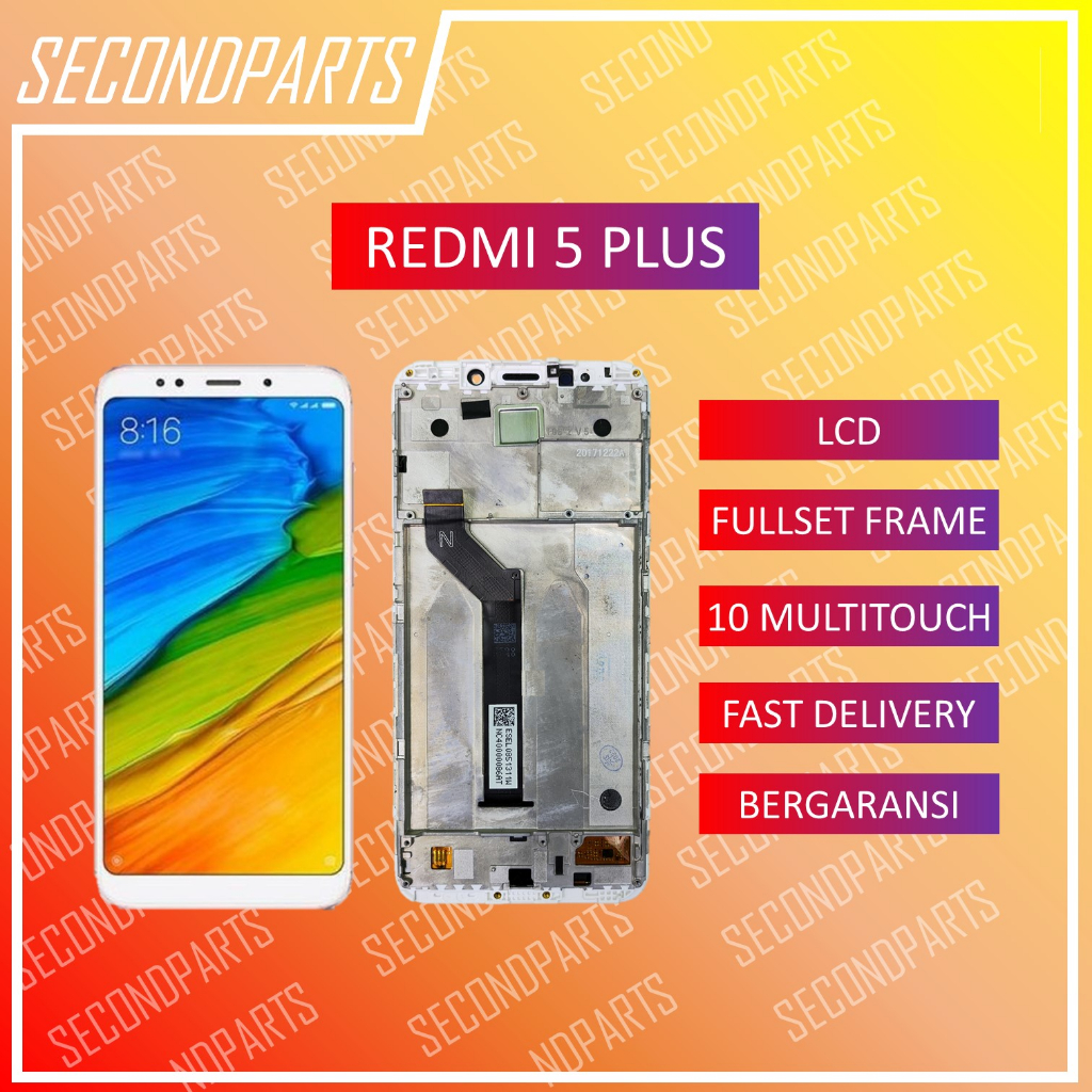 LCD FULLSET FRAME REDMI 5 PLUS ORIGINAL COPOTAN
