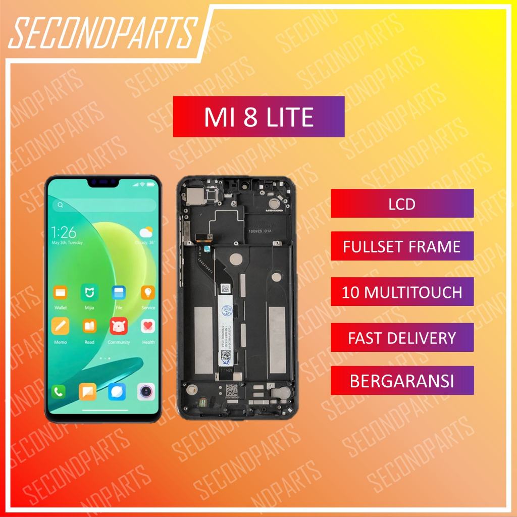 LCD TS FULLSET FRAME XIAOMI MI8 MI 8 LITE ORIGINAL COPOTAN