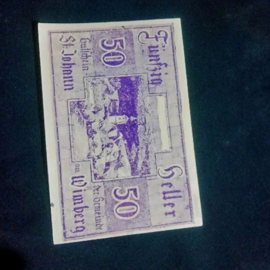 Koleksi Uang Darurat Notgeld Jerman-Austria Wimberg 50 Heller 1920
