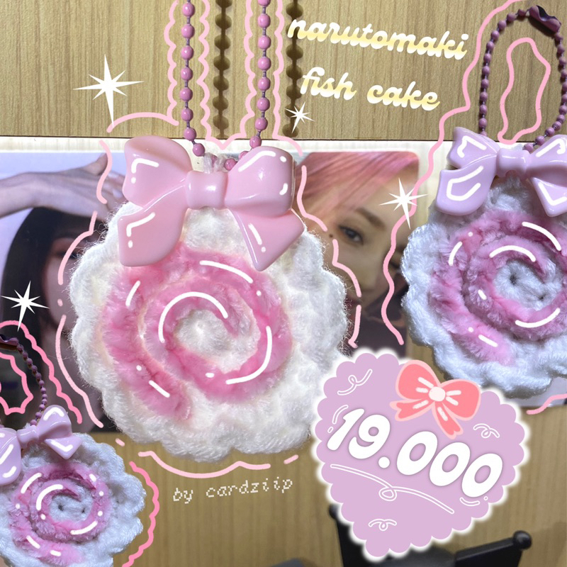 narutomaki fish cake crochet by cardziip (read desc)