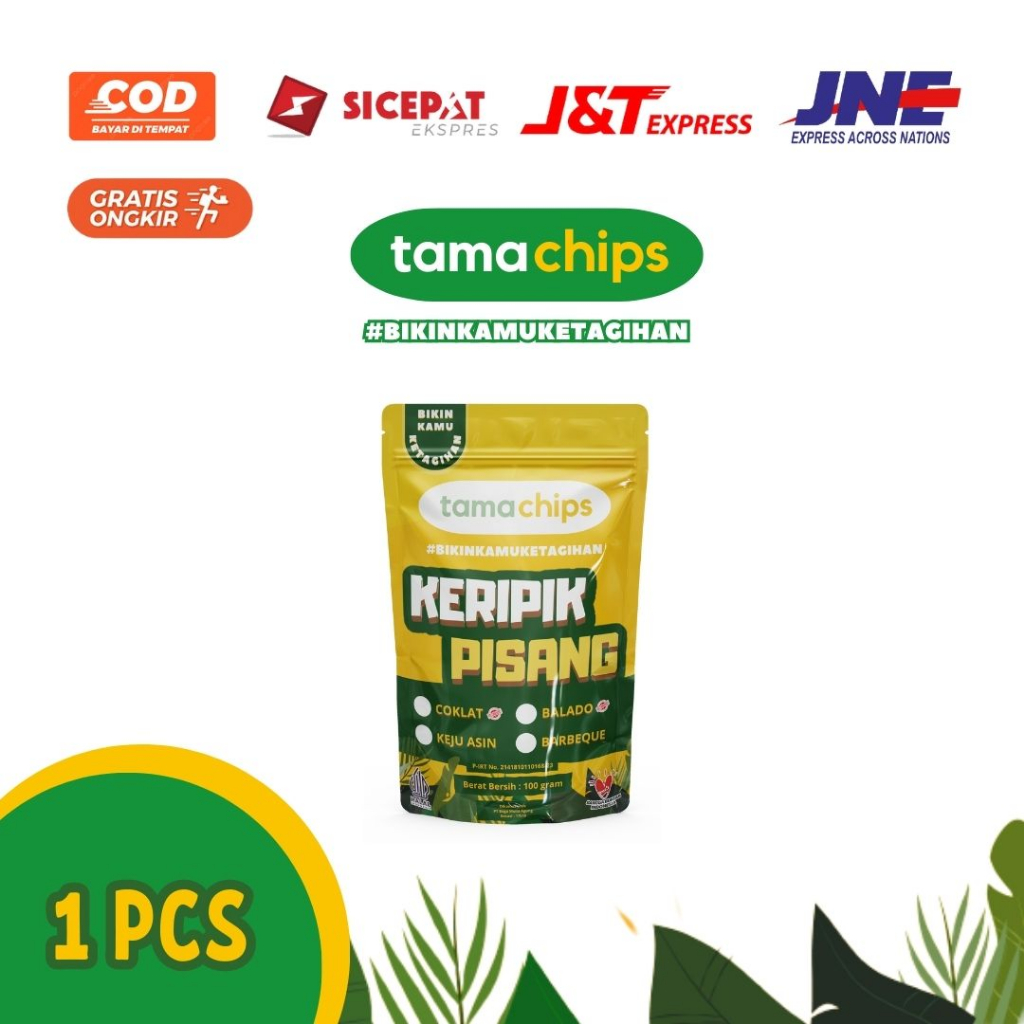 

(1 PCS) Tama Chips - Keripik Pisang Bumbu Tebal dan Renyah