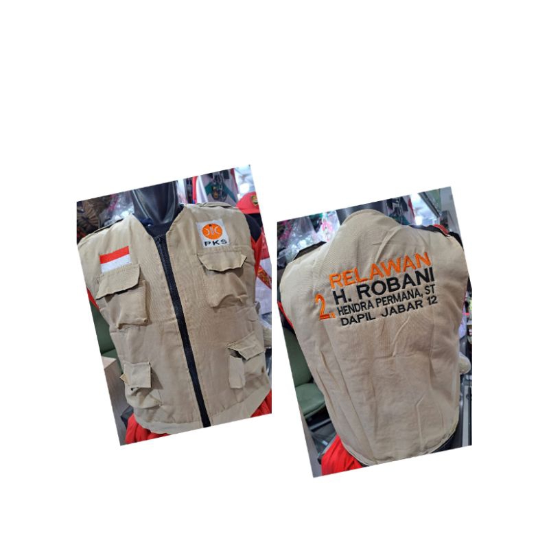 rompi PKS caleg#rompi costom PKS cream