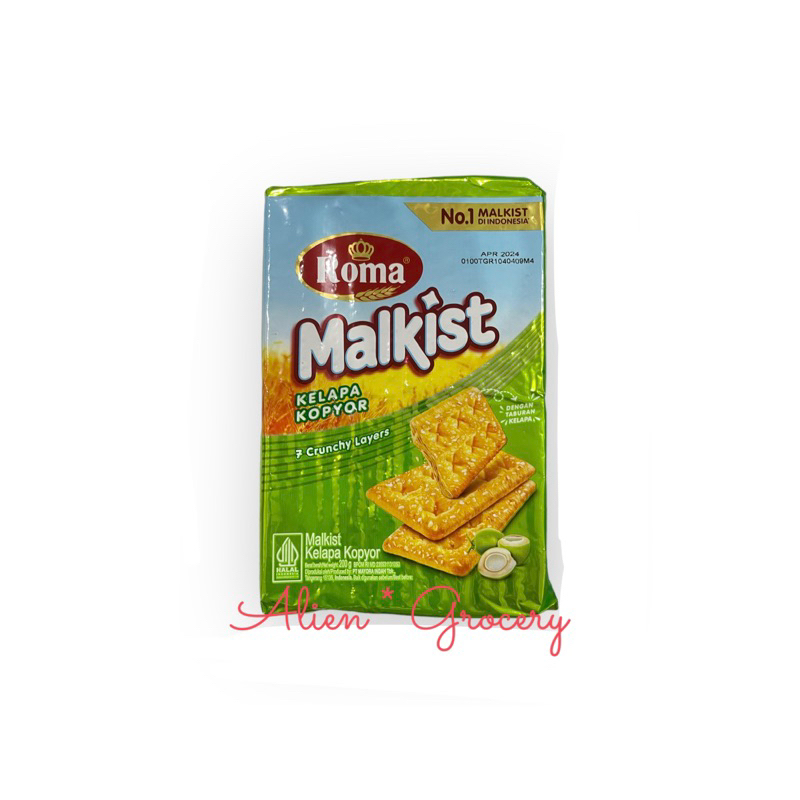 

Roma Malkist Kelapa Kopyor Biskuit 252gr