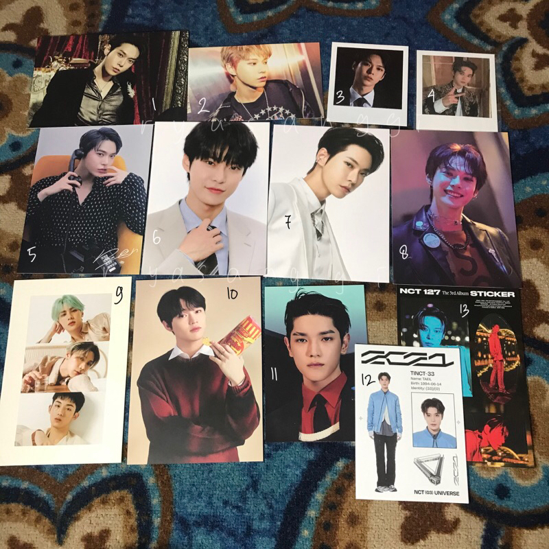 Polaroid Pola Postcard Sticker official Nct 127 Nct Dream Wayv Chenle Doyoung Taeyong Kun Ten Winwin