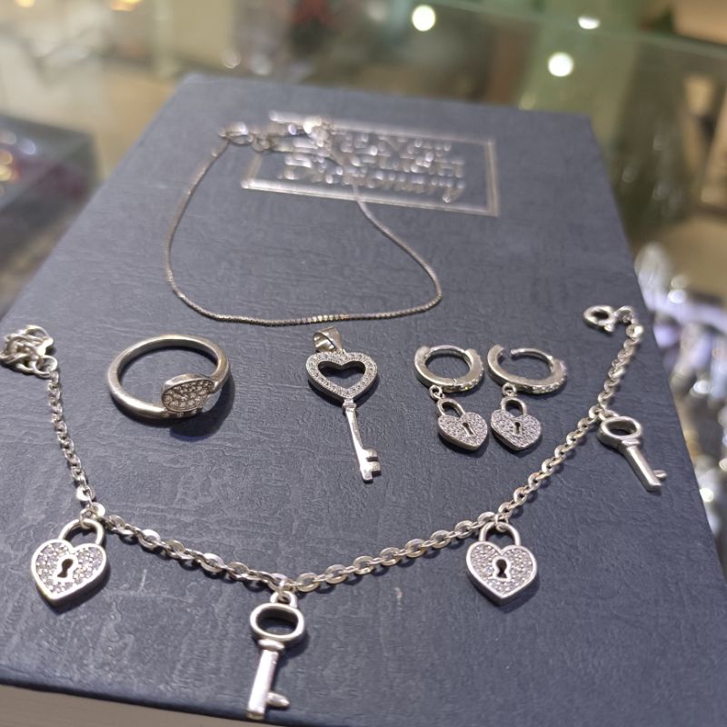 perak lapis emas 925 1 set mewah