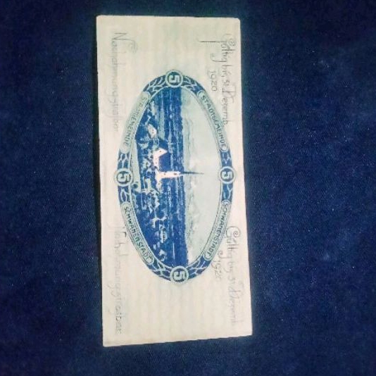 Koleksi Uang Darurat Notgeld Jerman-Austria Buffchein 5 Heller