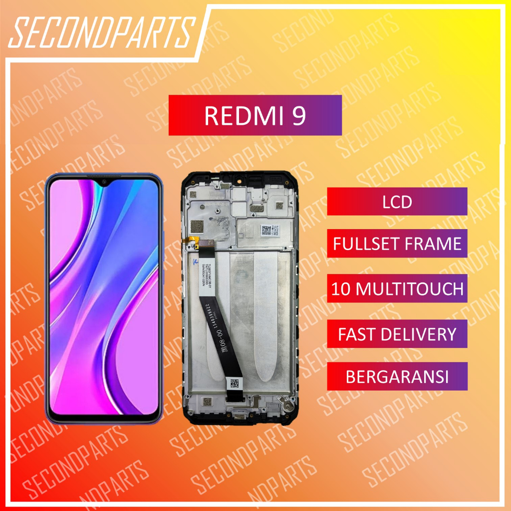 LCD FULLSET FRAME XIAOMI REDMI 9 ORIGINAL COPOTAN