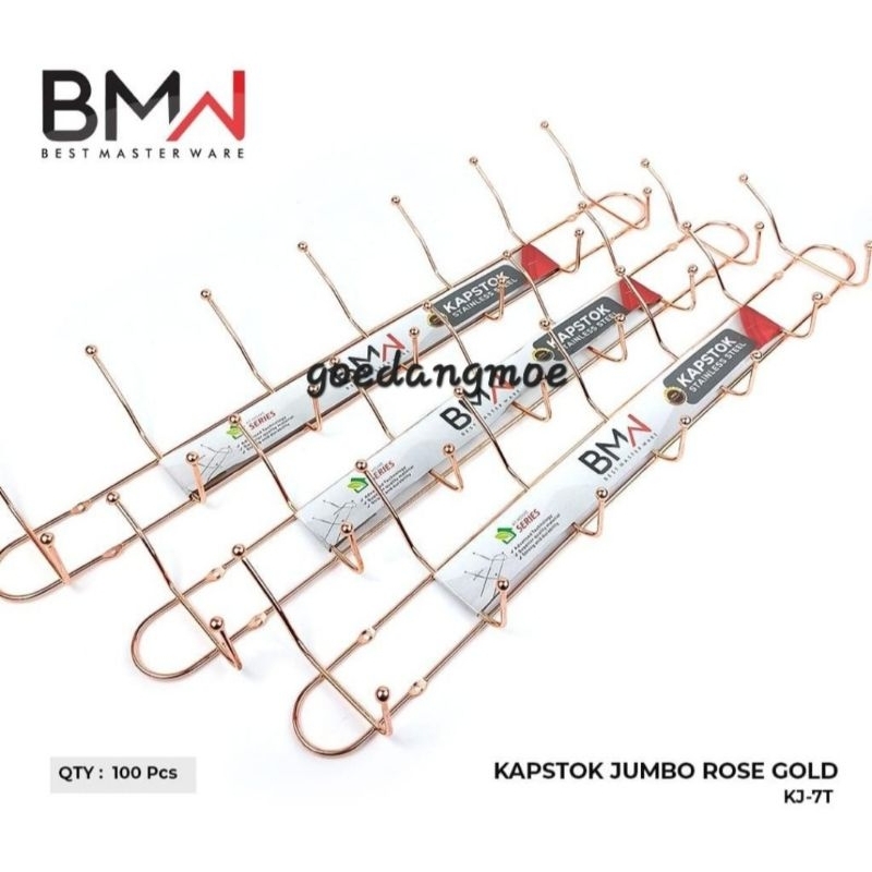 BMW Kapstok Kapstock jumbo Rose gold Gantungan baju dinding 7 kait