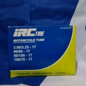 Ban Dalam IRC Ukuran 300 325 Ring17 90 90 Ring17 80 100 Ring17 100 70 Ring17 Tube