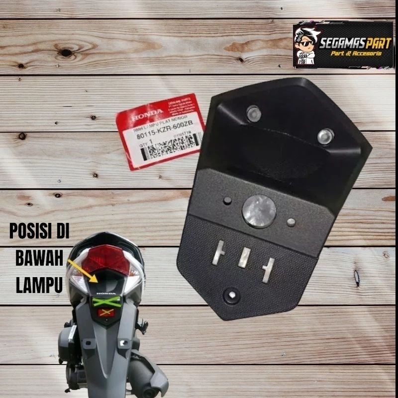 cover tutup lampu plat nopol belakang vario 125 fi lama old KZR ori