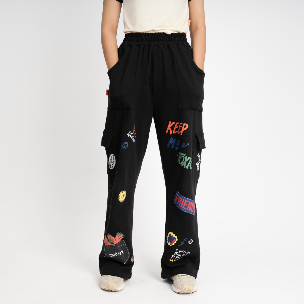 Woodlays Longpants Celana Panjang Terry Toxic Black