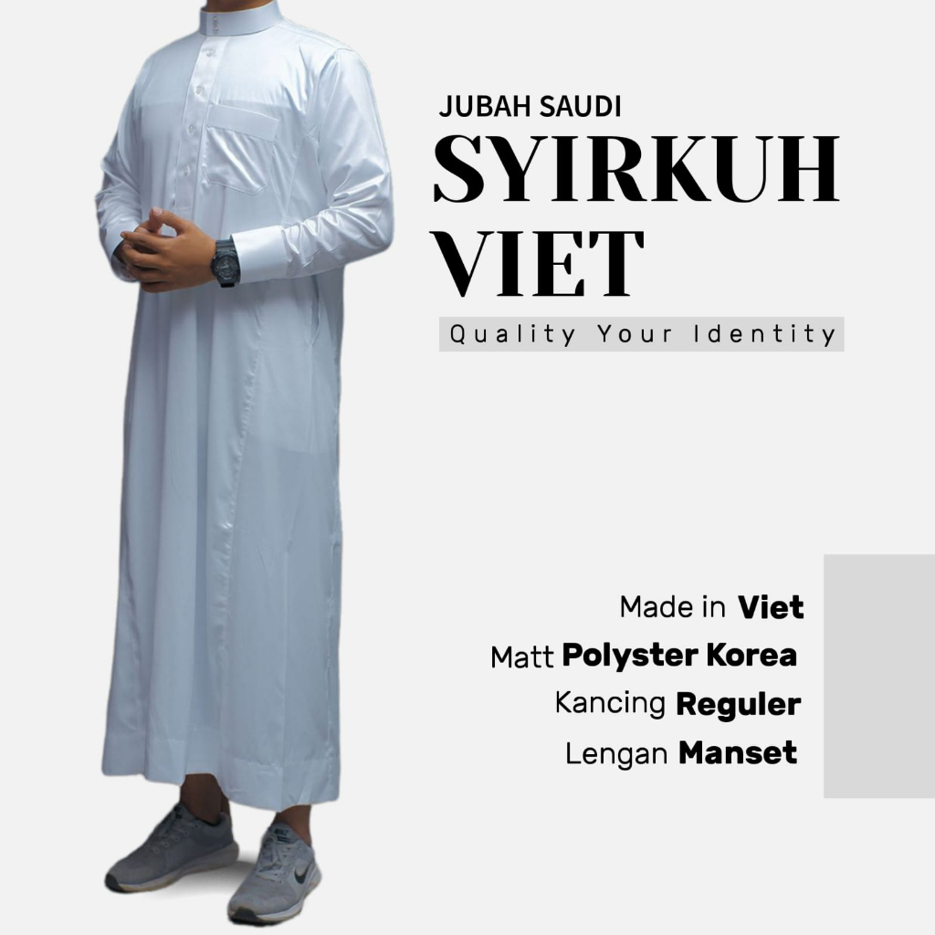 JUBAH GAMIS SYIRKUH MANSET VIET KANCING BIASA