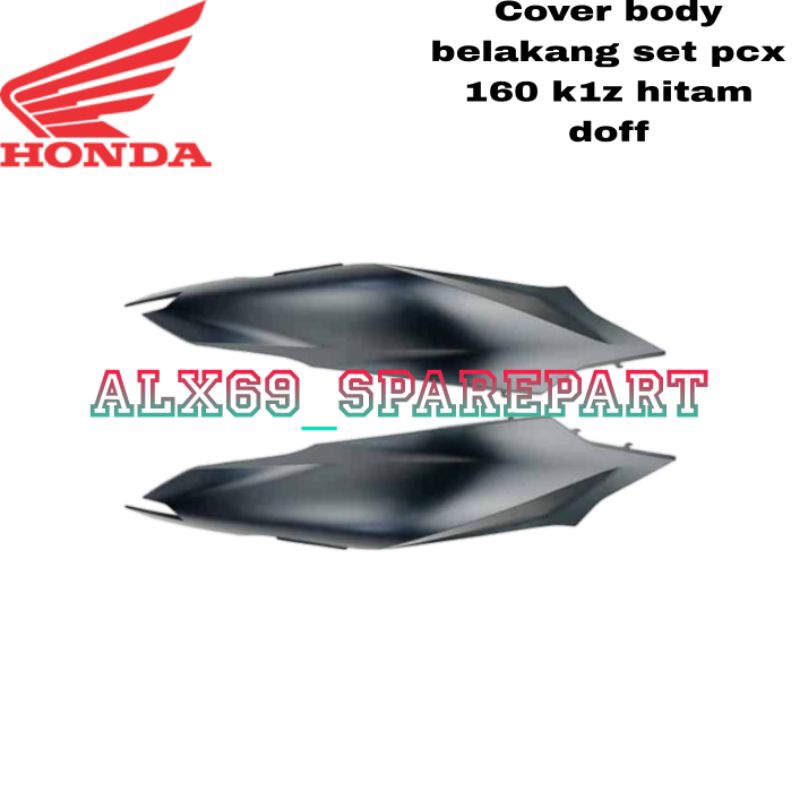Cover Body belakang set PCX 160 K1Z Body Belakang samping  black Matte  Original