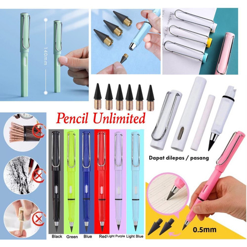 

ETERNAL PENCIL Premium PENSIL TANPA BATAS HB 0.5mm | Pensil Ajaib Tanpa Rautan Untuk Menulis
