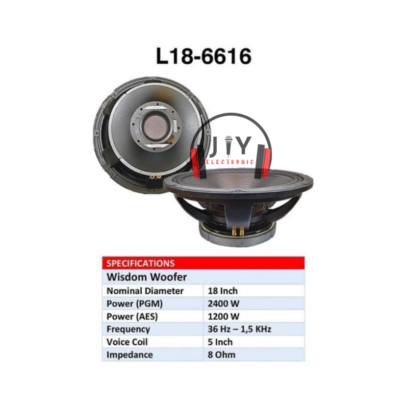 Speaker Wisdom 18 inch L18-6616 L18 6616 L186616 Original