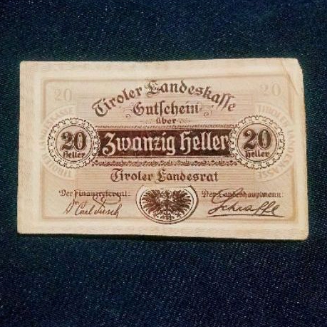 Koleksi Uang Notgeld Jerman-Austria 20 Heller