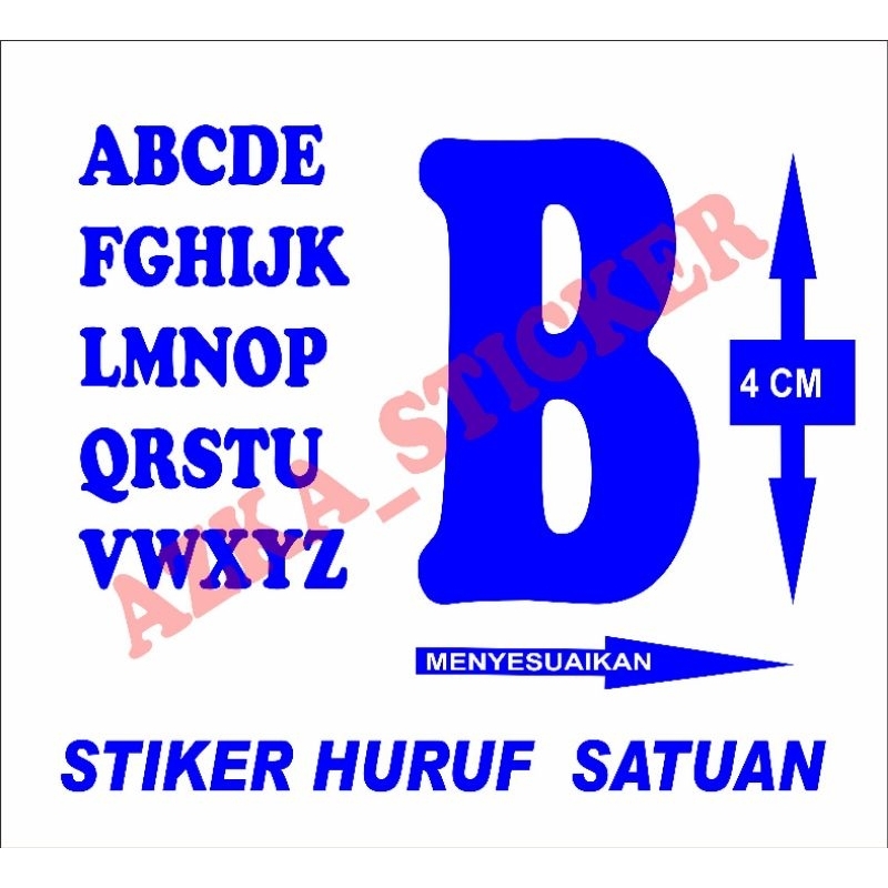 

Sticker huruf satuan, Cutting sticker