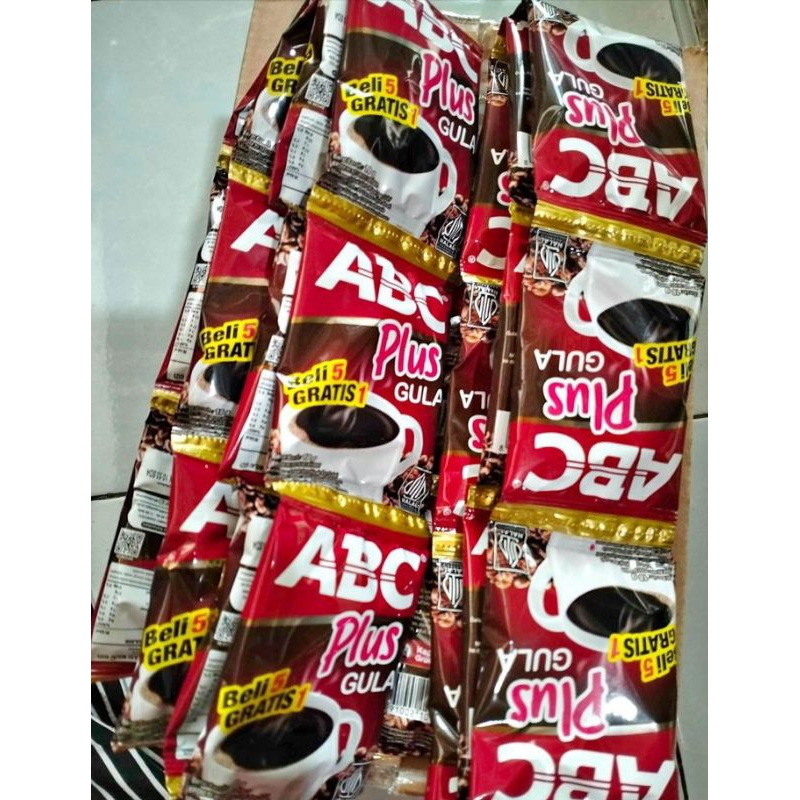 

kopi abc plus gula 18g 1renceng isi 12sachet