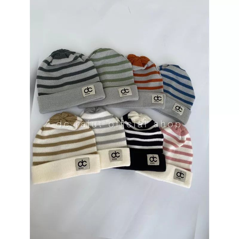 STRIP Kupluk Rajut Anak ,Topi Rajut Bordir Nama,Kupluk Bayi Custom