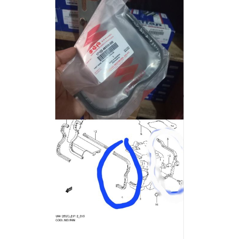 karet sil dumper cover mesin kiri 17122 spin hayate skywave skydrive