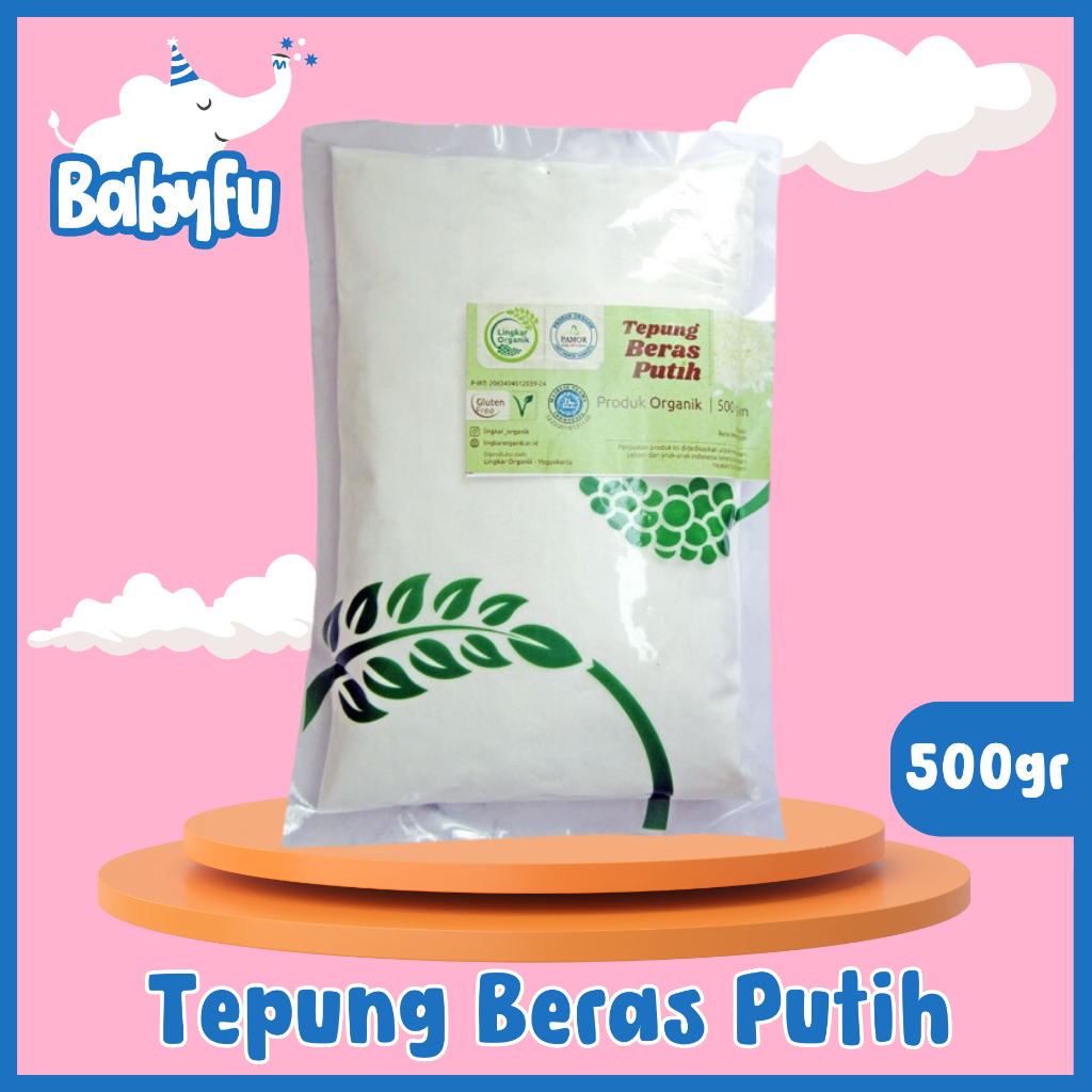 

LINGKAR ORGANIK - Tepung Beras Putih,Beras Merah,Beras Hitam Organik Cocok Untuk Bubur MPASI 500 gr