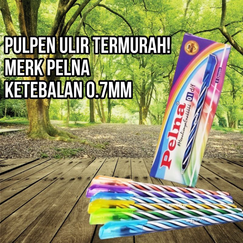 

pena murah ulir merk pelna / 12 buah pulpen ulir pelna
