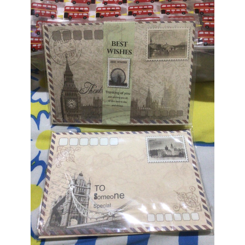 

LONDON ENGLAND BIG BEN BRIDGE ENVELOPE AMPLOP MEMO NOTE BOOK