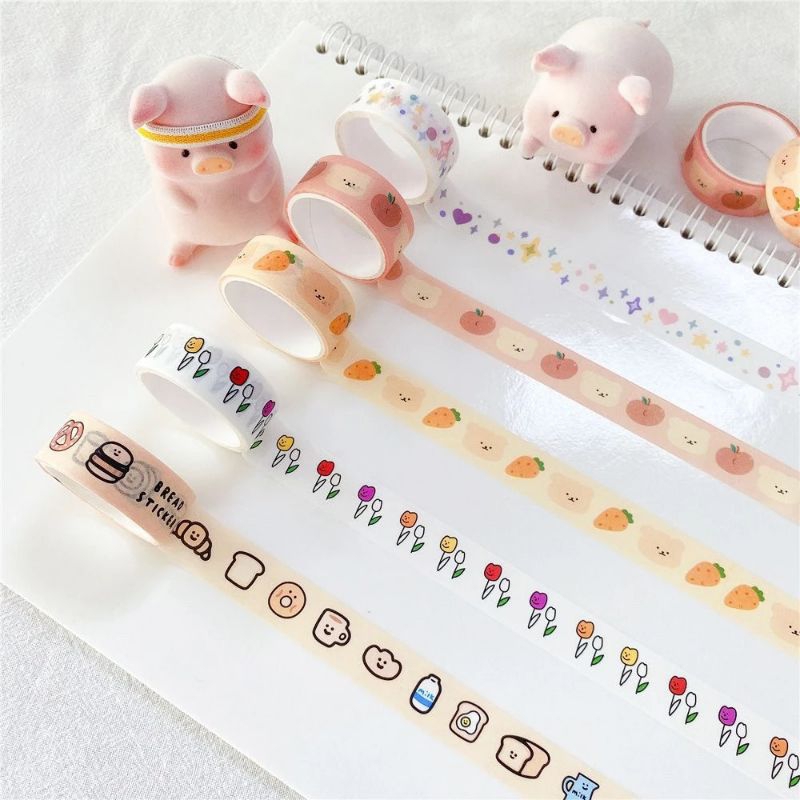 

Washi Tape Lucu Bunga Karakter Solatip Kertas asternoon.id