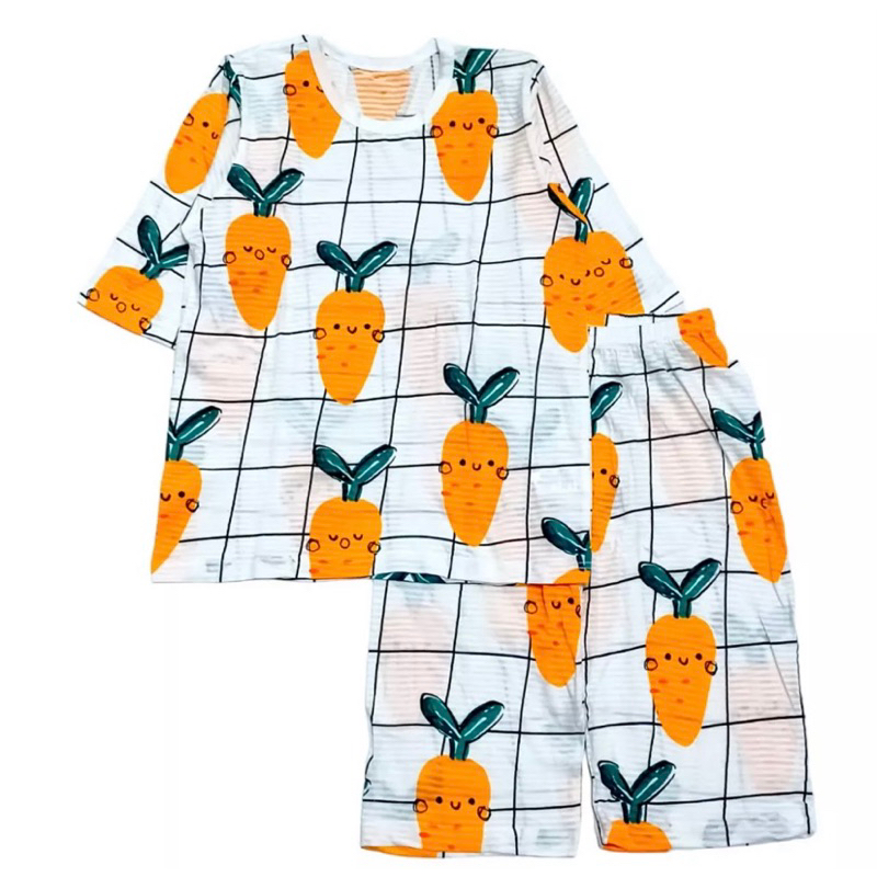 PIYAMA ANAK KOREA UNIFRIEND7/8 CARROT