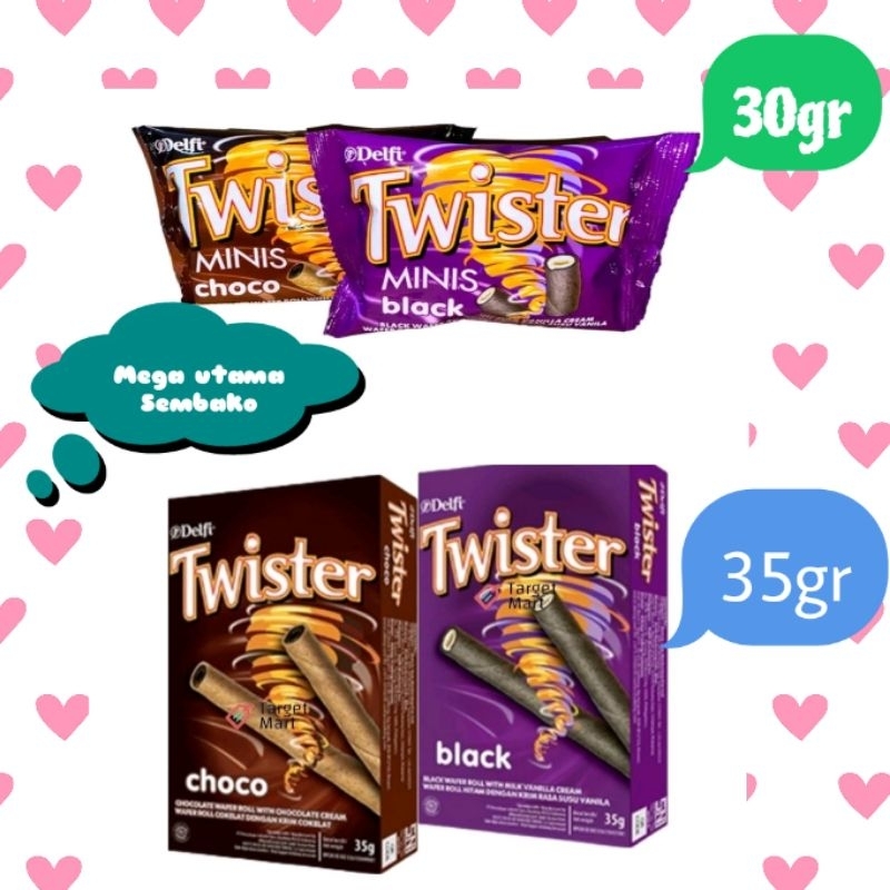 

Delfi Minis TWISTER Black / choco 30 & 35 g / pcs