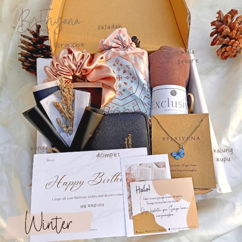 HAMPERS KADO HIJAB CEWEK HADIAH ULANG TAHUN GIFT BOX WISUDA BIRTHDAY ANNIVERSARY GRADUATION SIDANG S