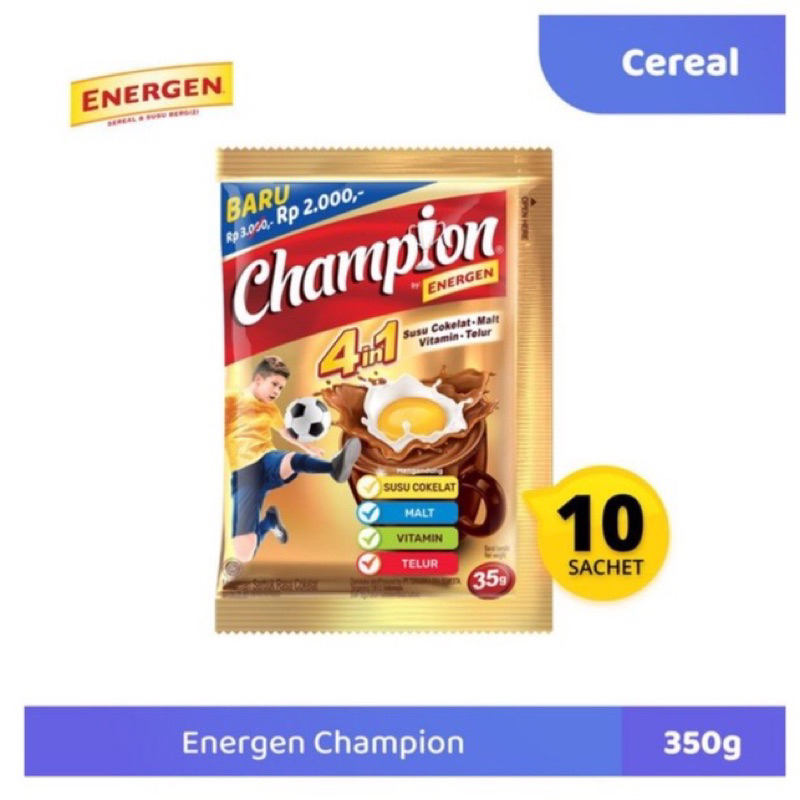 

Energen Champion Susu Chocolate Malt RENCENG MURAH!