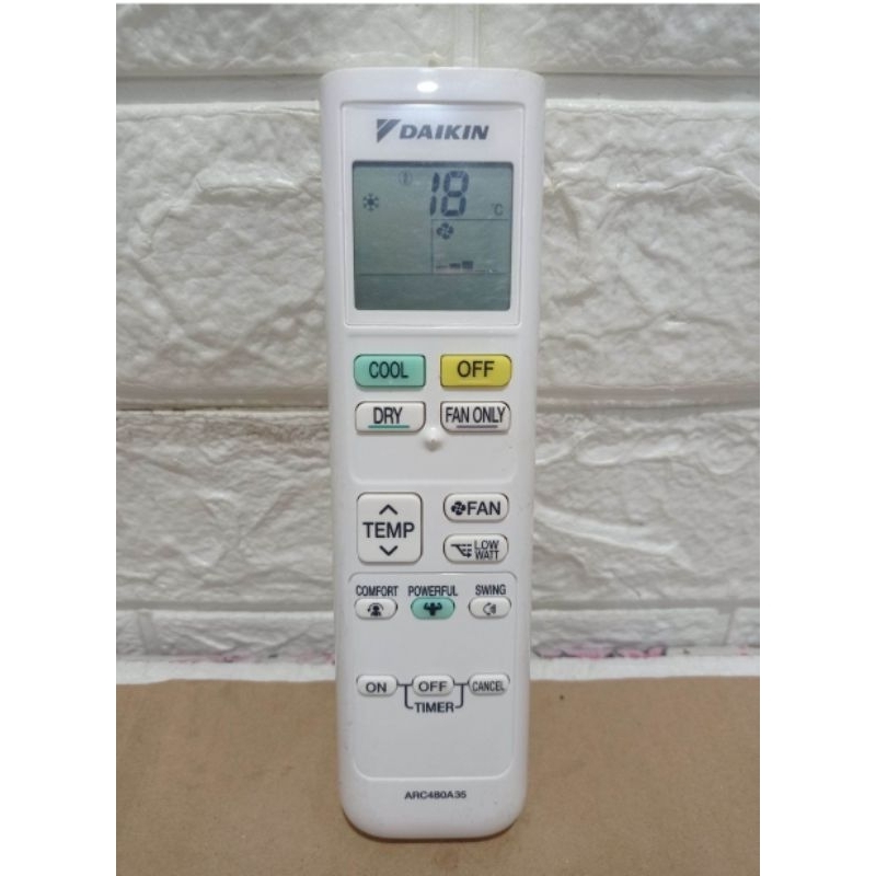 REMOTE AC DAIKIN ORIGINAL PABRIKAN / REMOT AC DAIKIN COPOTAN DARI AC / DIJAMIN ASLI ORIGINAL PABRIKA