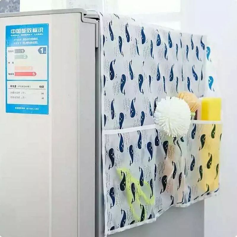 Alas Kulkas Cover Penutup Kulkas untuk Tempat Penyimpanan Barang Alas Kulkas ALAS KULKAS ANTI AIR AL