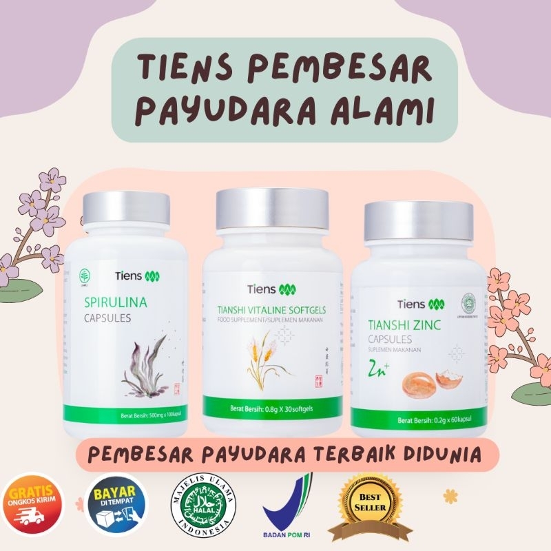 PEMBESAR PAYUDARA TIENS / PENGENCANG PAYUDARA ALAMI / SUPLEMEN PEMBESAR PAYUDARA TIENS