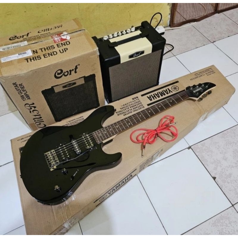 Gitar yamaha RGX 121Z plus ampli mulus seperti baru
