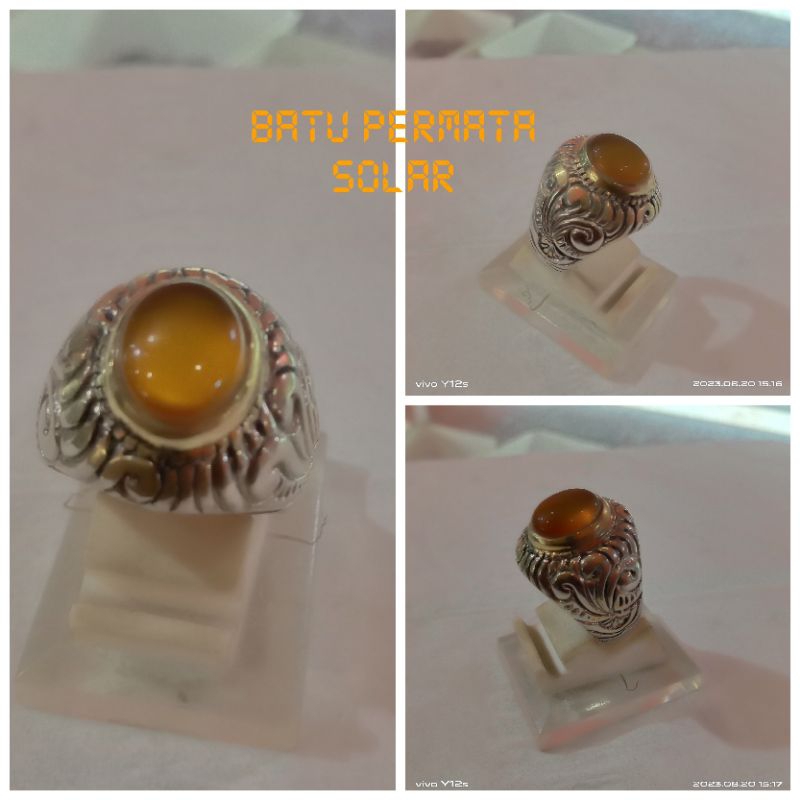 Natural Batu Akik Solar Kuning Jaminan Asli D1