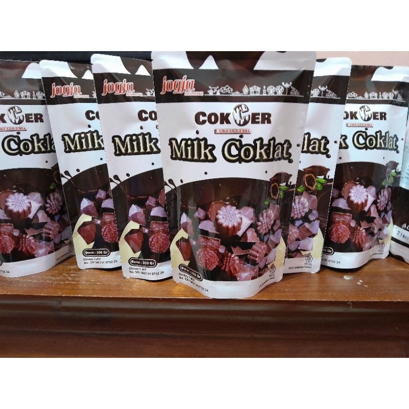 

5 pouch 200 gr milk coklat